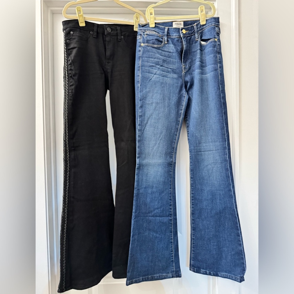 Hudson Leather Stitch and Frame Flare Jean Lot
